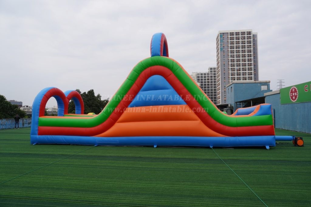 T8-324 Inflatable Giant Slide with Obstacle Course