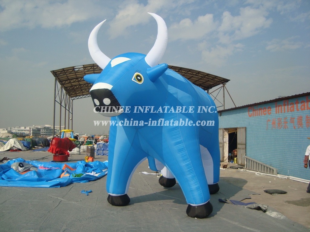 Cartoon1-711 Blue Bull Inflatable Cartoons