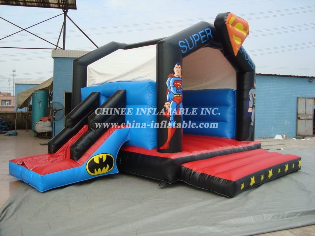 T2-785 Superman Batman Spider-Man Superhero Inflatable Bouncer