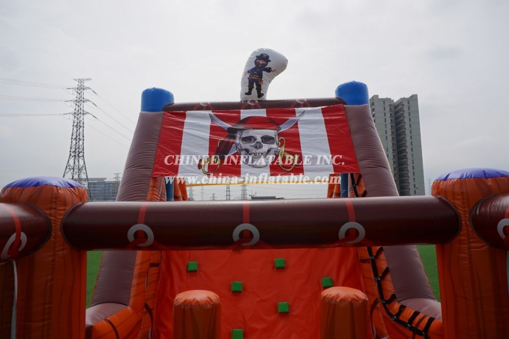 T7-568 Pirate Theme Inflatable Obstacle Course Party For Team Events