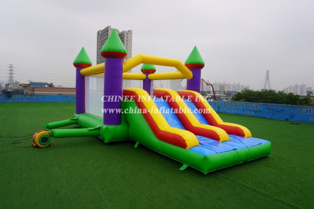 T2-1361 Classic Style Bouncy Castle With Slide For Kids Party Events