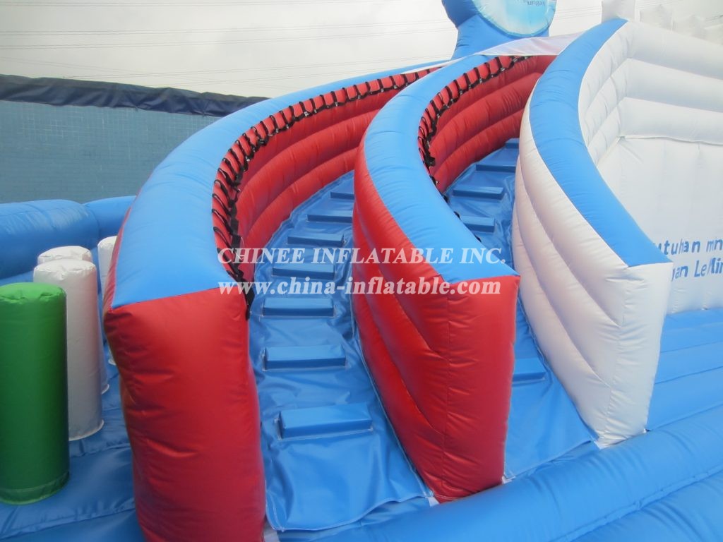 T7-512 White Inflatable Obstacles Courses