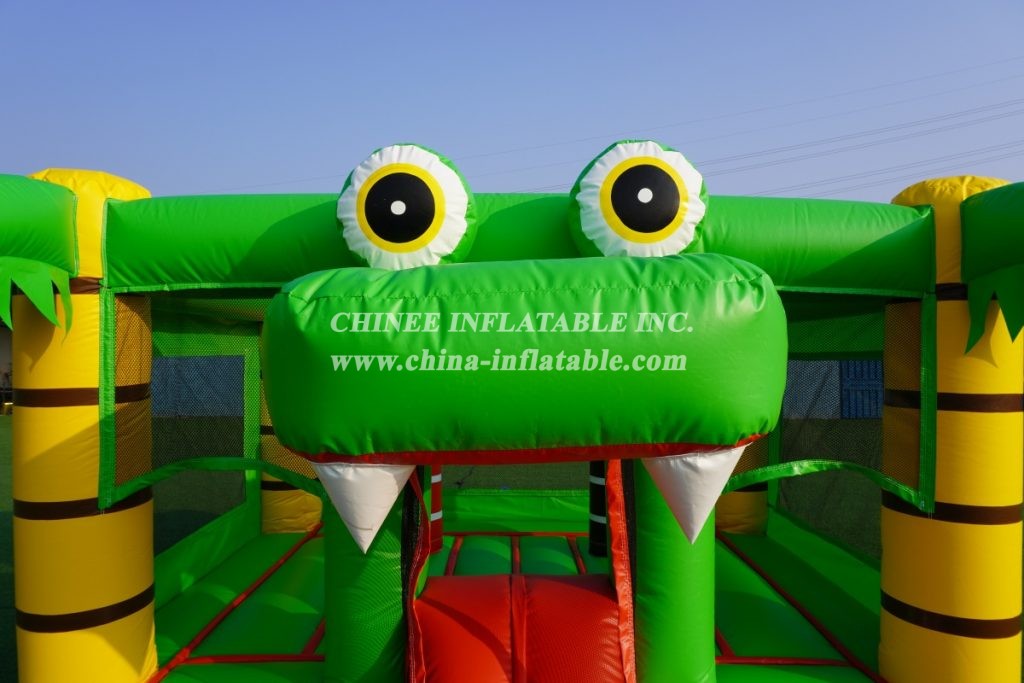 T2-3503 Kids Inflatable Bouncer Combo Crocodile Alligator Theme Combo