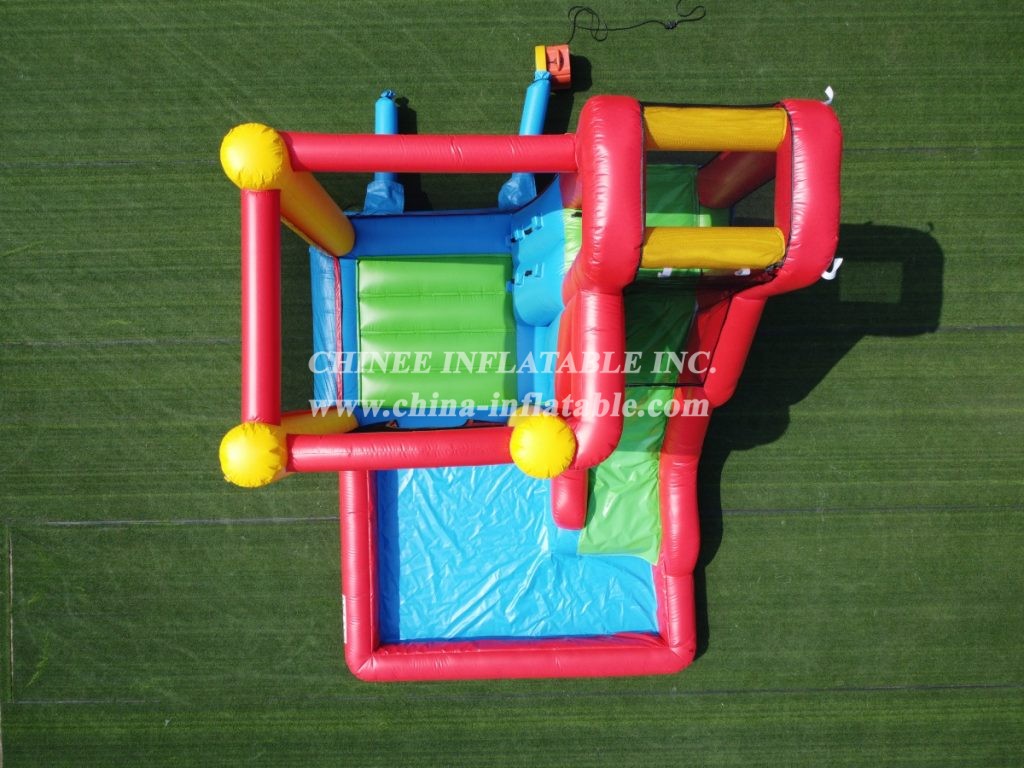 T8-3808 Inflatable Water Slide With Pool Kids Bounce Castle Small Combo Slide