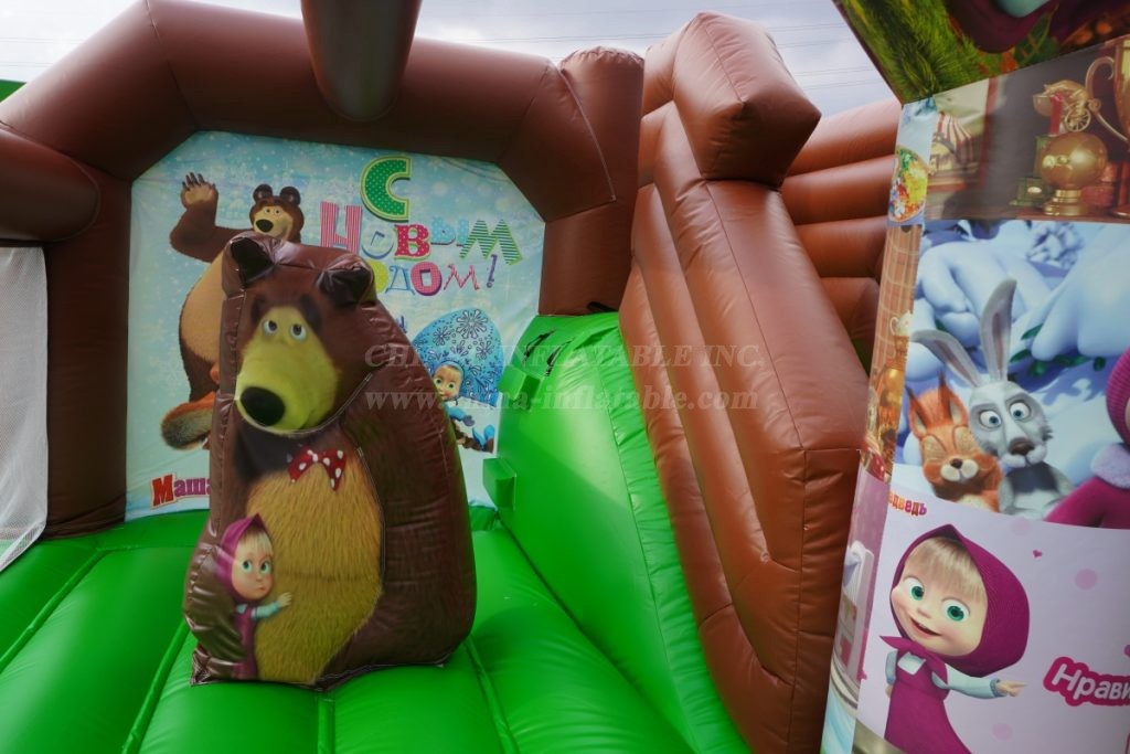 T2-3249C Masha and The Bear Bounce House & Slide