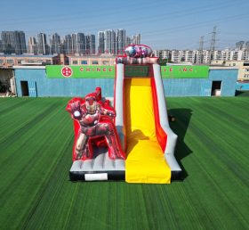 T8-1024A Iron Man theme inflatable slide