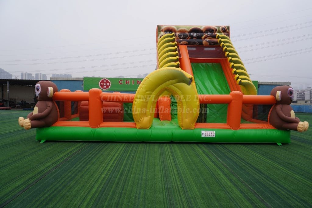 T6-4388 Monkey Inflatable Slide Funcity